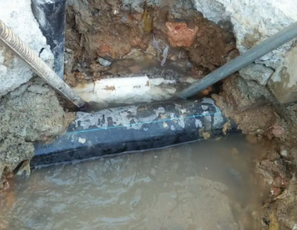 瀍河测漏水之水管漏水
